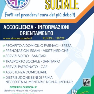A.I.M.O apre uno sportello sociale a Caltagirone (Associazione Italiana Malati Oncologici)