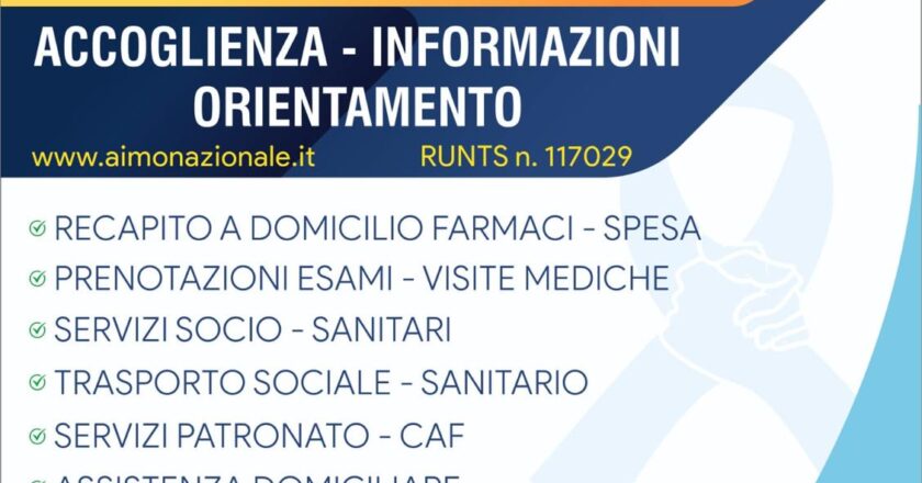 A.I.M.O apre uno sportello sociale a Caltagirone (Associazione Italiana Malati Oncologici)