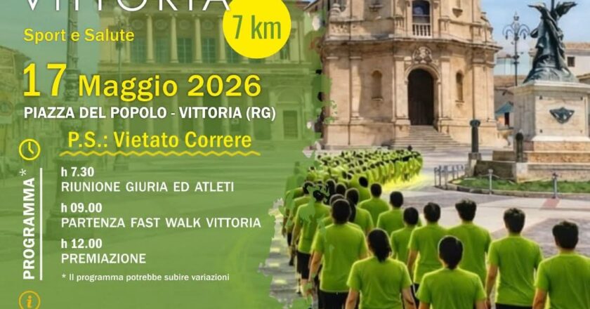 Torna la “Fast Walk”: domenica 17 maggio il centro di Vittoria si trasforma in un palcoscenico tra sport e Liberty
