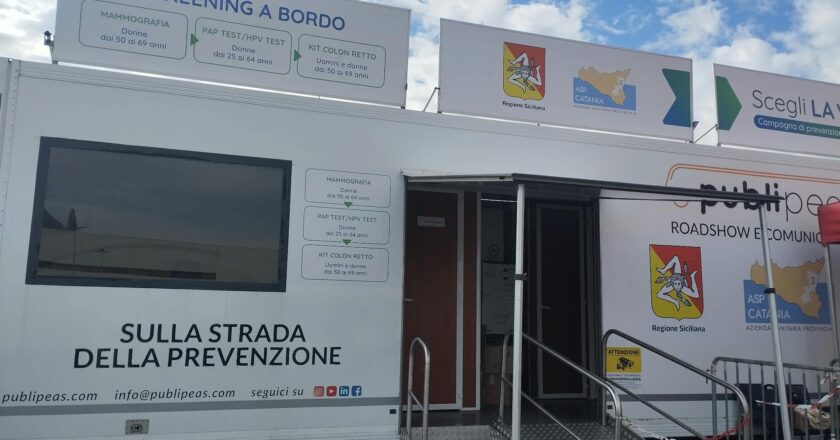 Prevenzione itinerante nel catanese: il tour del camper Asp entra nella terza settimana con sette nuove tappe
